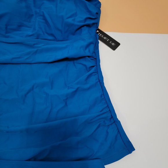 Tempt Me Women One Shoulder Swim Top with bottom - Picture 7 of 16